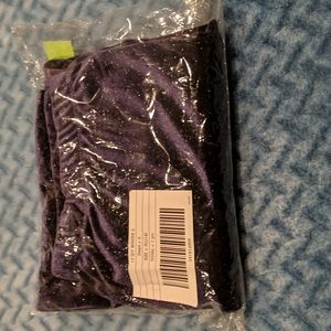NWT Girls blue velvet sparkle leggings
